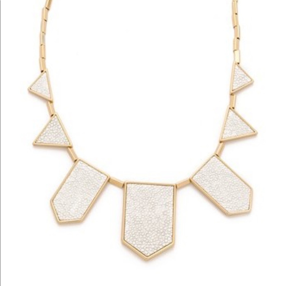 House of Harlow Stingray Leather Station Necklace